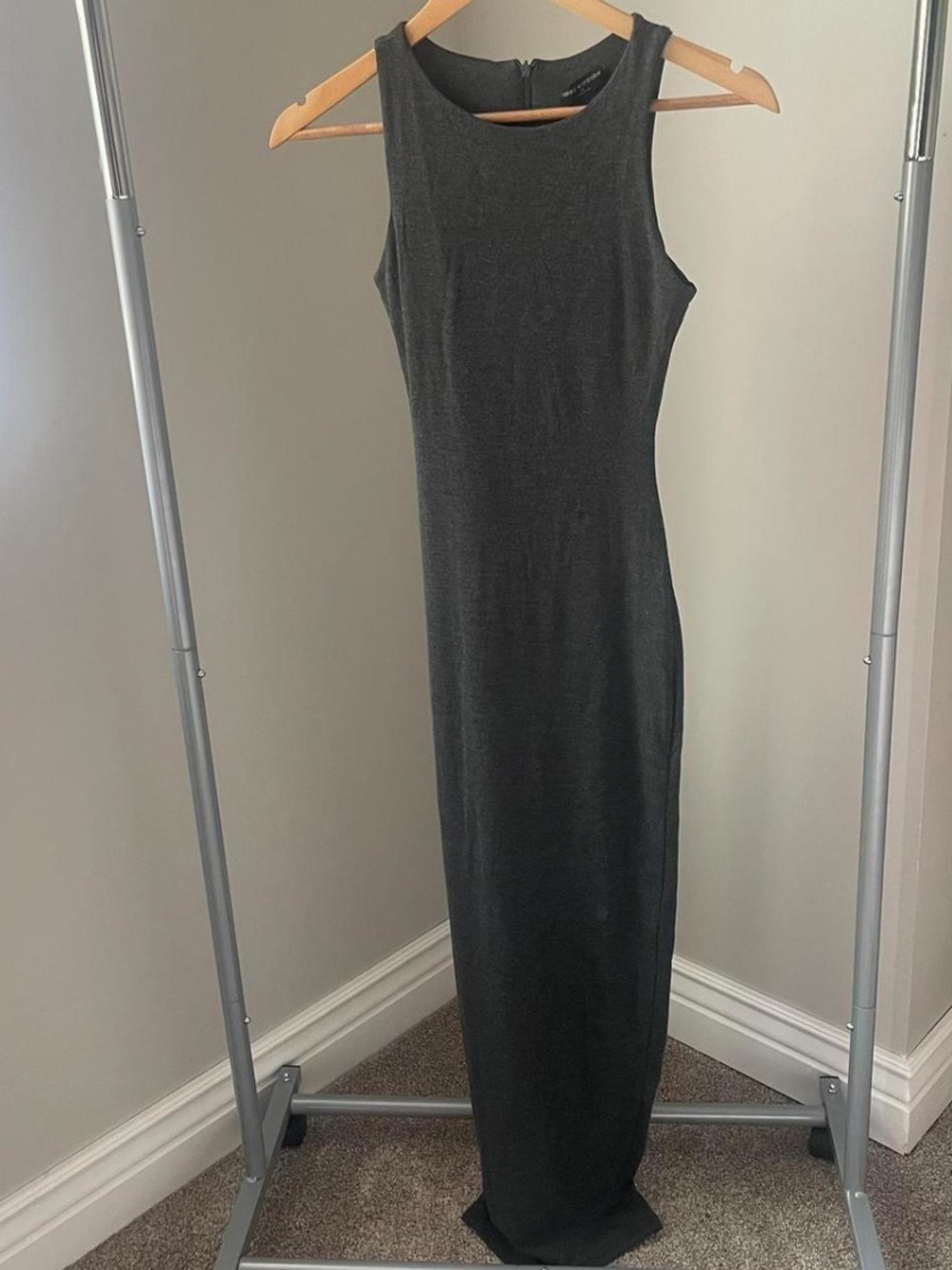 naked wardrobe Sleeveless Charcoal/Black Maxi Dress